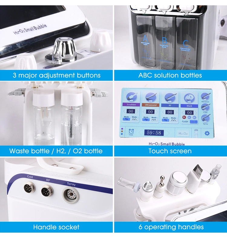 7 In1 Hydrafacial Dermabrasion Facial Skin Care Treatment Hydro Micro Dermabrasion Chinese Hydra Facial Machine with Mask