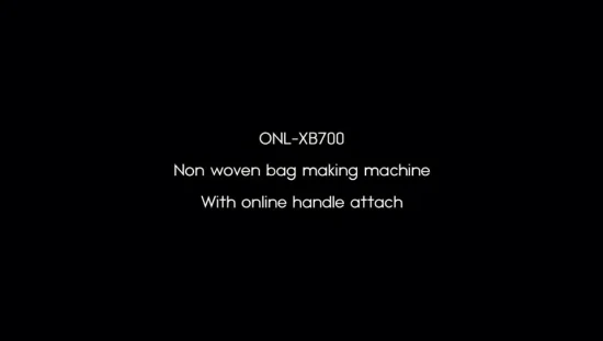 Máquina para fabricar bolsas con cordón no tejido
