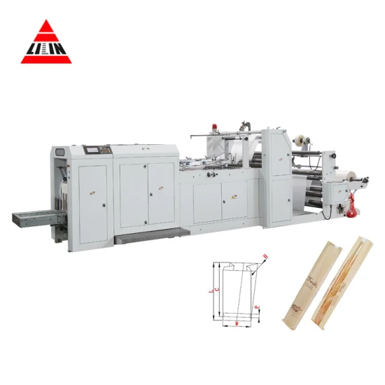 Lsd-700+Lst-41100r Máquina automática para fabricar bolsas de papel Kraft con impresión flexográfica de alta velocidad con CE