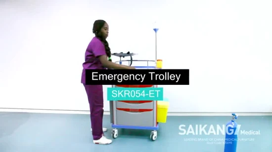 Skr054-Et ABS Hospital Medicina de Emergencia Tratamiento de Enfermería Trolley Equipo con Cajones