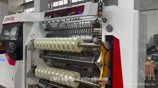 Máquina cortadora y rebobinadora Zontai Ztm-C para película BOPP, PVC, PET, aluminio, papel de aluminio