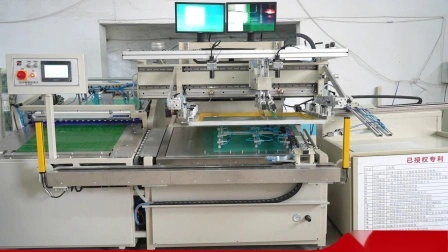 HY-D56 Eliminación de polvo de doble cara Máquina de serigrafía automática Embalaje de etiquetas Impresora de pantalla de seda Maquinaria Transferencia de calor